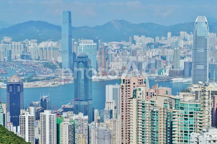香港都市イメージ（ビクトリアピーク） 香港,香港島,ビクトリアの写真素材