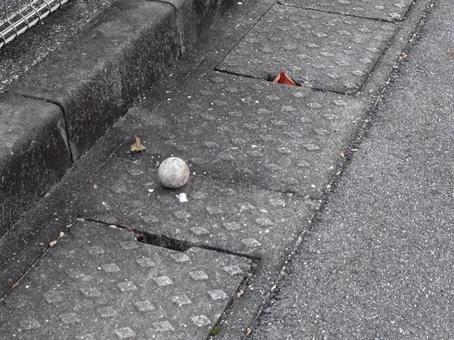 置き去りのボール ボール,忘れ物,放置の写真素材