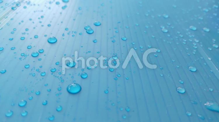雨粒立体的 雨粒,アクアブルー,背景の写真素材
