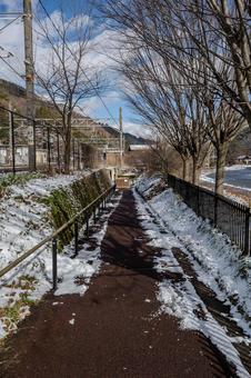 奈良井宿周辺の景色 奈良井宿周辺の景色 奈良井宿,歩道,長野県の写真素材