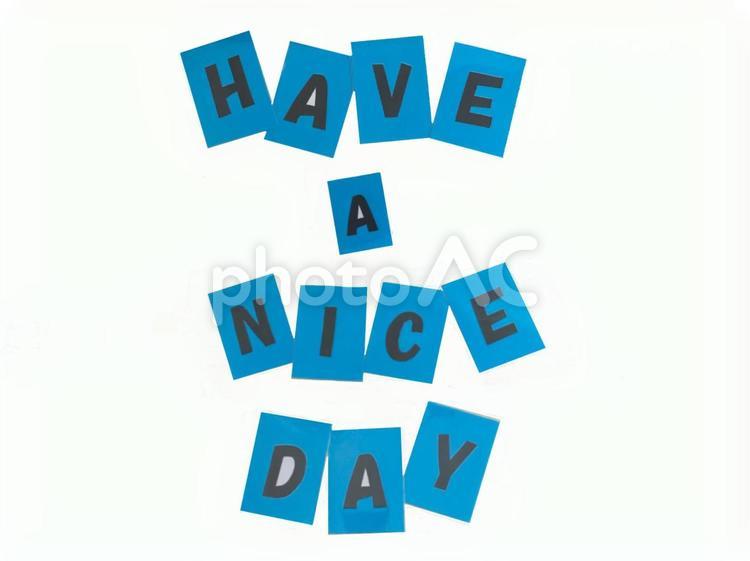 アルファベットカードでHAVE A NICE DAYの文字 英語,アルファベット,文字の写真素材