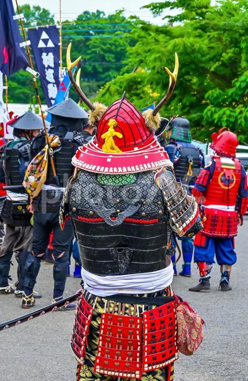 武者行列（Samurai） 戦国武者,侍,刀の写真素材