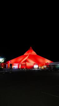 ゆりの里公園ライトアップ ゆりの里公園,福井県,ライトアップの写真素材