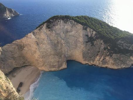 ギリシャ・ザキントス島・ナヴァギオビーチ ギリシャ・ザキントス島・ナヴァギオビーチ ギリシャ,ザキントス島,エーゲ海の写真素材