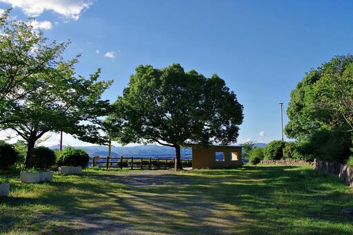 山腹の公園にて 五月台,五月山,展望台の写真素材