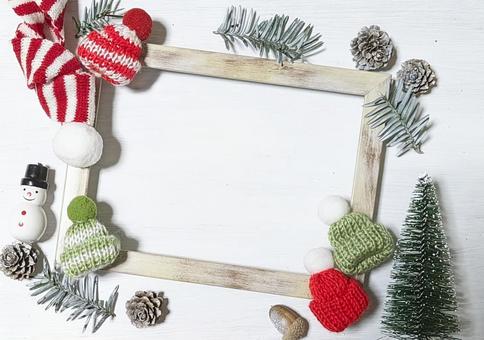 冬のフレーム フレーム,冬,冬フレームの写真素材