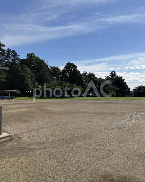 公園球場の風景 グランド,球場,土の写真素材