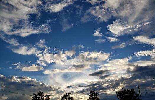 青空と雲 青空と雲の写真