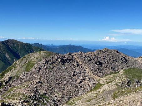 赤石岳山頂からの景色4 赤石岳山頂からの景色4 赤石岳,山頂,南アルプスの写真素材