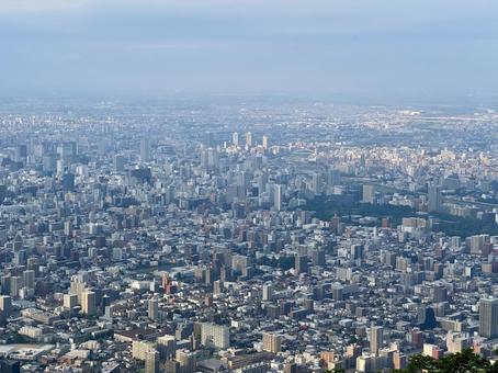 もいわ山　札幌市街の眺め 札幌,藻岩山,藻岩山ロープウェイの写真素材