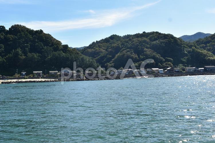 日本海の海沿いの町 住宅,町,景観の写真素材