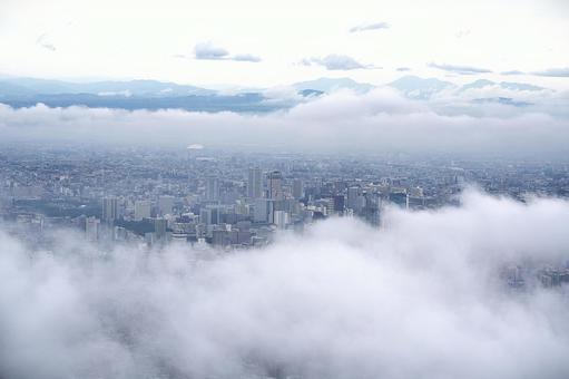 Sapporo city center in the clouds, JPG Sapporo city center in the clouds, JPG