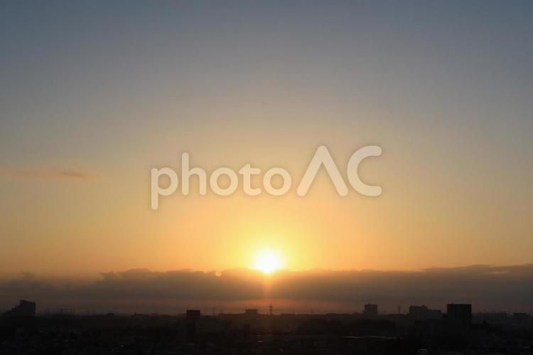 日の出　sunrise  日の出,朝焼け,夜明けの写真素材