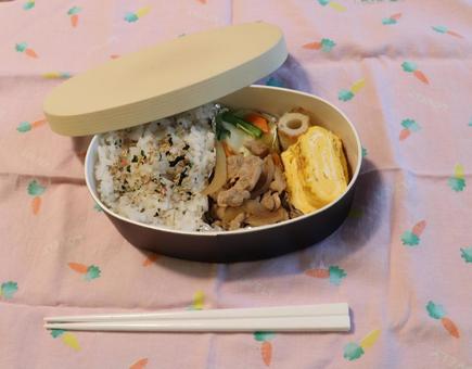 丸いお弁当 丸いお弁当 お弁当,手作り,ランチの写真素材