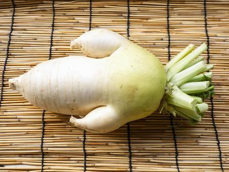 ころんと可愛いあじまるみ大根 大根,あじまるみ大根,野菜の写真素材