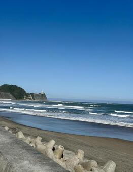 塩屋の岬 福島県,いわき市,塩屋埼灯台の写真素材