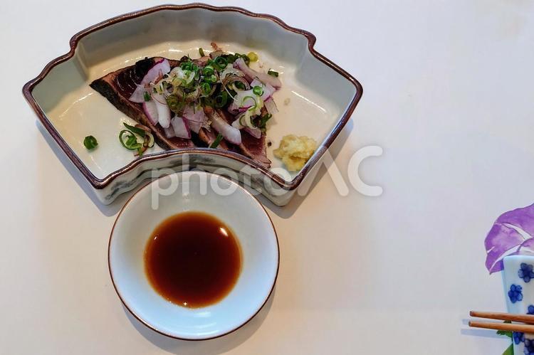 美味しい日本料理（カツオのたたき） カツオ,鰹,魚の写真素材