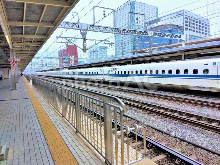 長い新幹線こだま号最後尾まで 新幹線,東海道,こだまの写真素材