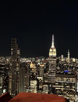 ニューヨークの夜景 ニューヨーク,夜景,ビルの写真素材