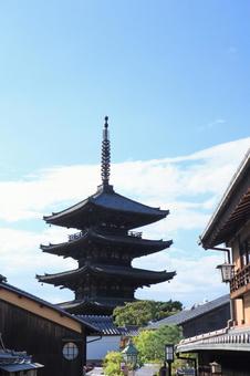 八坂の塔 八坂の塔,塔,法観寺の写真素材