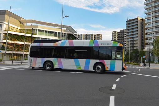TOKYO BRT　晴海 brt,バス,晴海の写真素材