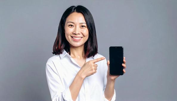 おすすめの指をさす人 おすすめの指をさす人の写真