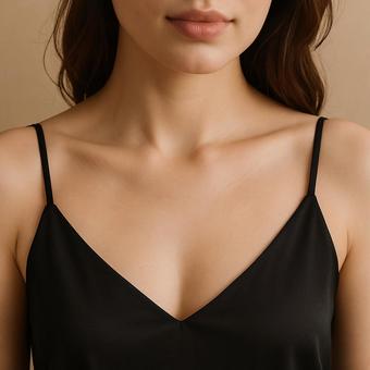 美しいデコルテの女性の写真