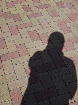 自分の影の写真