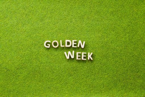 GOLDEN WEEK  芝生 ゴールデンウィーク,英語,芝生の写真素材