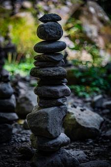 川原の小石の積み上げ 小石,積み上げ,積むの写真素材