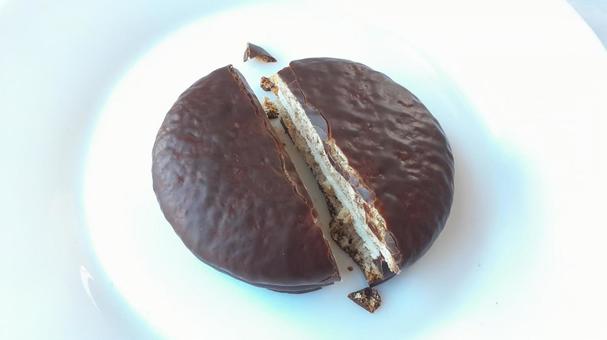 チョコレートケーキ菓子カット・1 チョコ,食べ物,お菓子の写真素材