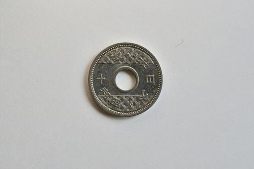 十銭 十銭,硬貨,古銭の写真素材