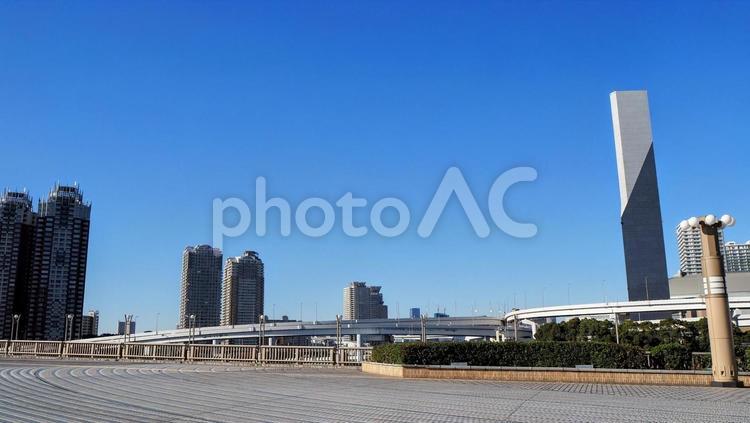 夢の大橋・有明＆お台場の街並み（東京都） 冬,夢の大橋,お台場の写真素材