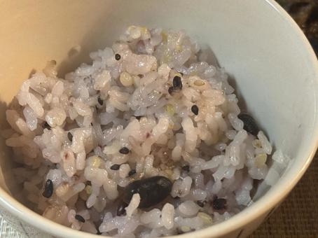 お米 五穀米,お米,ランチの写真素材