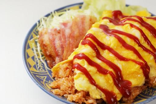 手作りオムライスランチ オムライス,ランチ,手作りの写真素材
