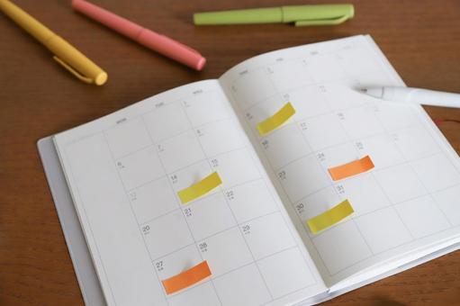 手帳 スケジュールイメージ 手帳 スケジュールイメージ 手帳,スケジュール,予約の写真素材