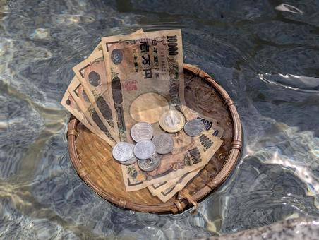 銭洗い 銭洗い 銭洗い,参拝,金運の写真素材