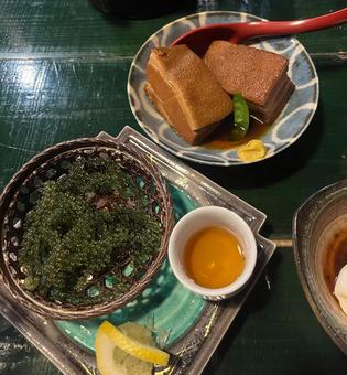 海ぶどうとラフテー 海ぶどうとラフテー 食べ物,海ぶどう,ラフテーの写真素材