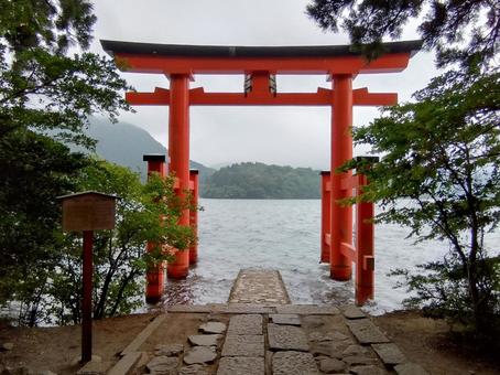 箱根神社の平和の鳥居 箱根神社の平和の鳥居の写真