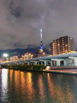 夜のスカイツリー 夜のスカイツリーの写真