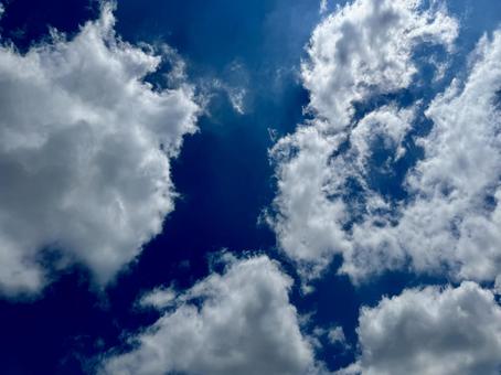 Photo, vacía, cielo azul, fondo, 
