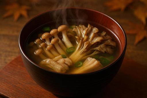 きのこ汁膳 きのこ汁膳の写真