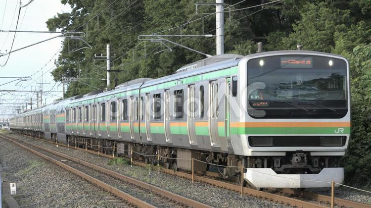 JR東日本　E233系電車 鉄道,乗り物,移動の写真素材