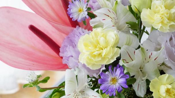 Lisianthus and anthurium bouquet background, JPG Lisianthus and anthurium bouquet background, JPG