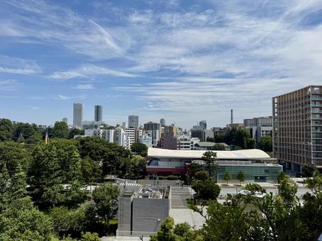 上から見た東京　新宿区の摩天楼 ビル街,新宿区,昼間の写真素材