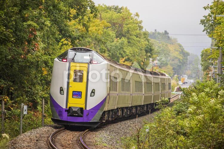 北海道特急列車（上り） 鉄道,列車,特急列車の写真素材