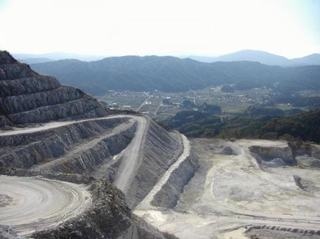 採石場-4 採石場,山,石切り山脈の写真素材