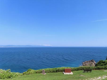 青空と海 風景,海,空の写真素材