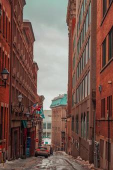 Montreal alley in winter, JPG