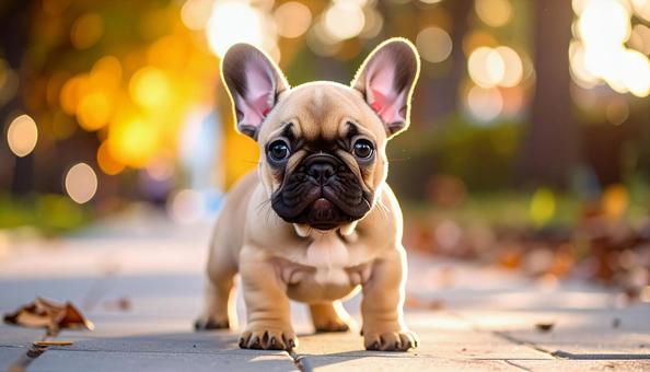 フレンチブルドッグの子犬 フレンチブルドッグの子犬の写真